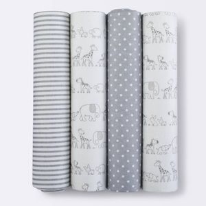 Cloud Island Baby Swaddle and Receiving Blankets - 4 Pack